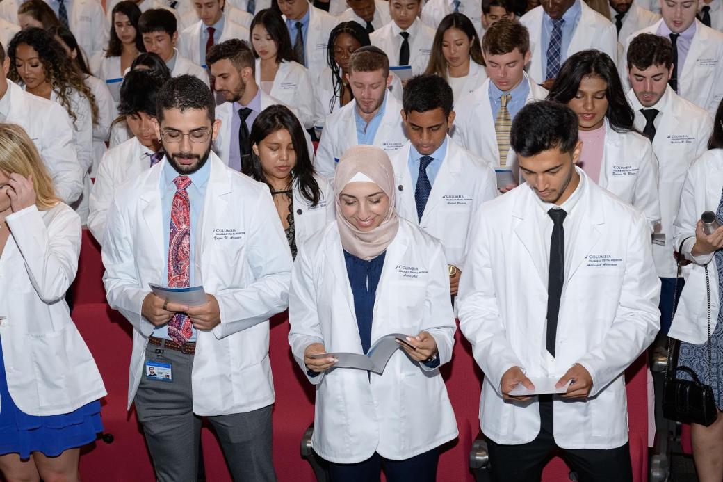 College of Dental Medicine Class of 2026 at White Coat Ceremony Columbia University