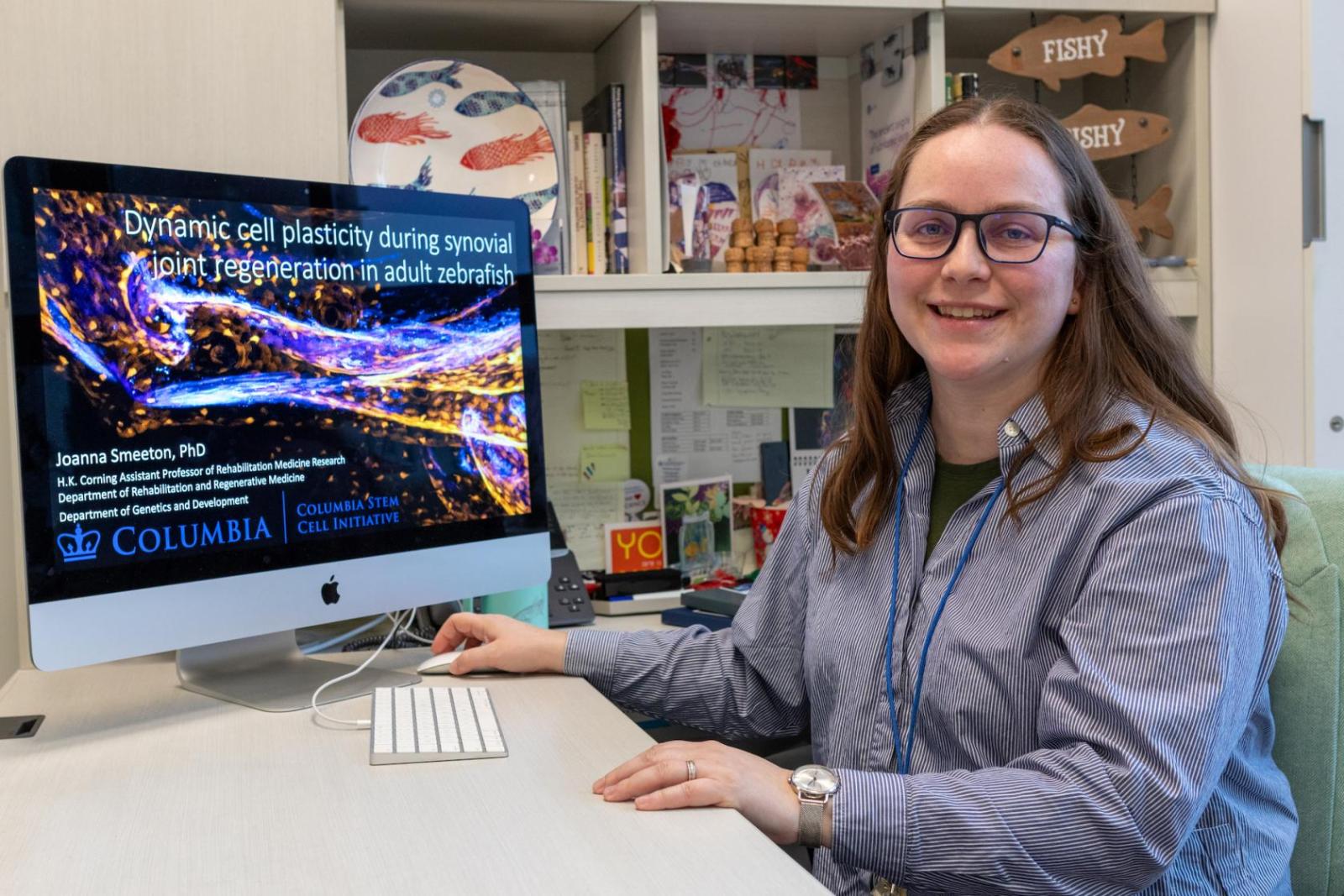 Joanna Smeeton, PhD, in her office