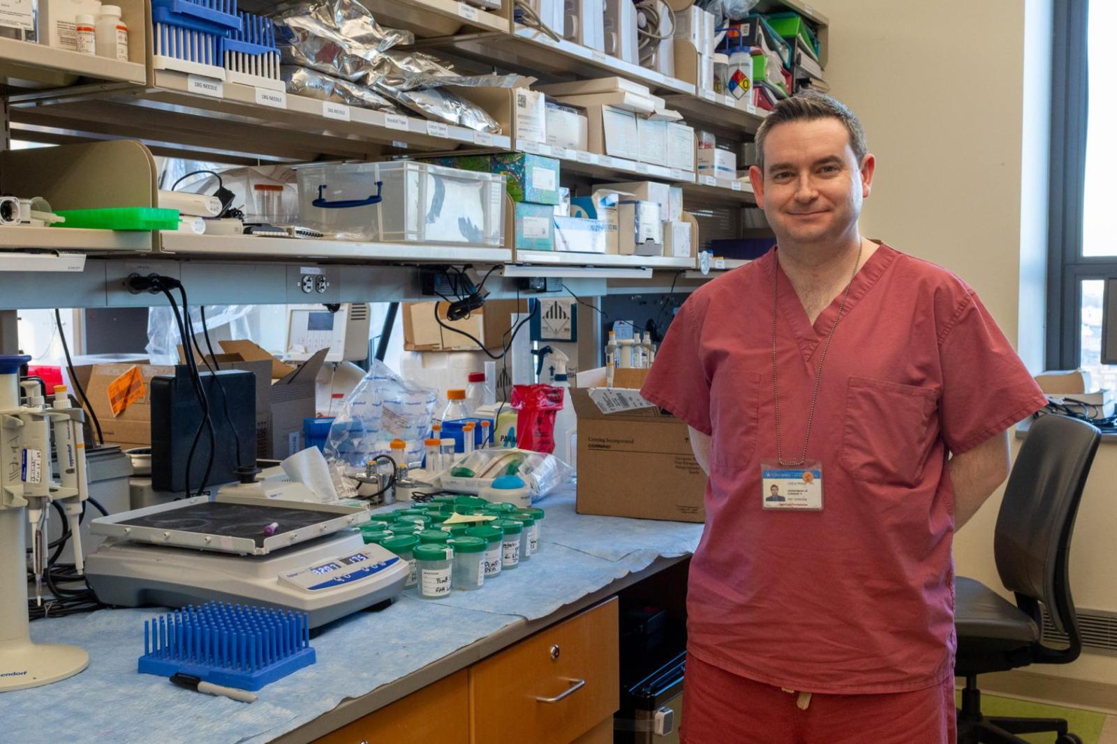 Joshua Weiner, MD, PhD, in his laboratory