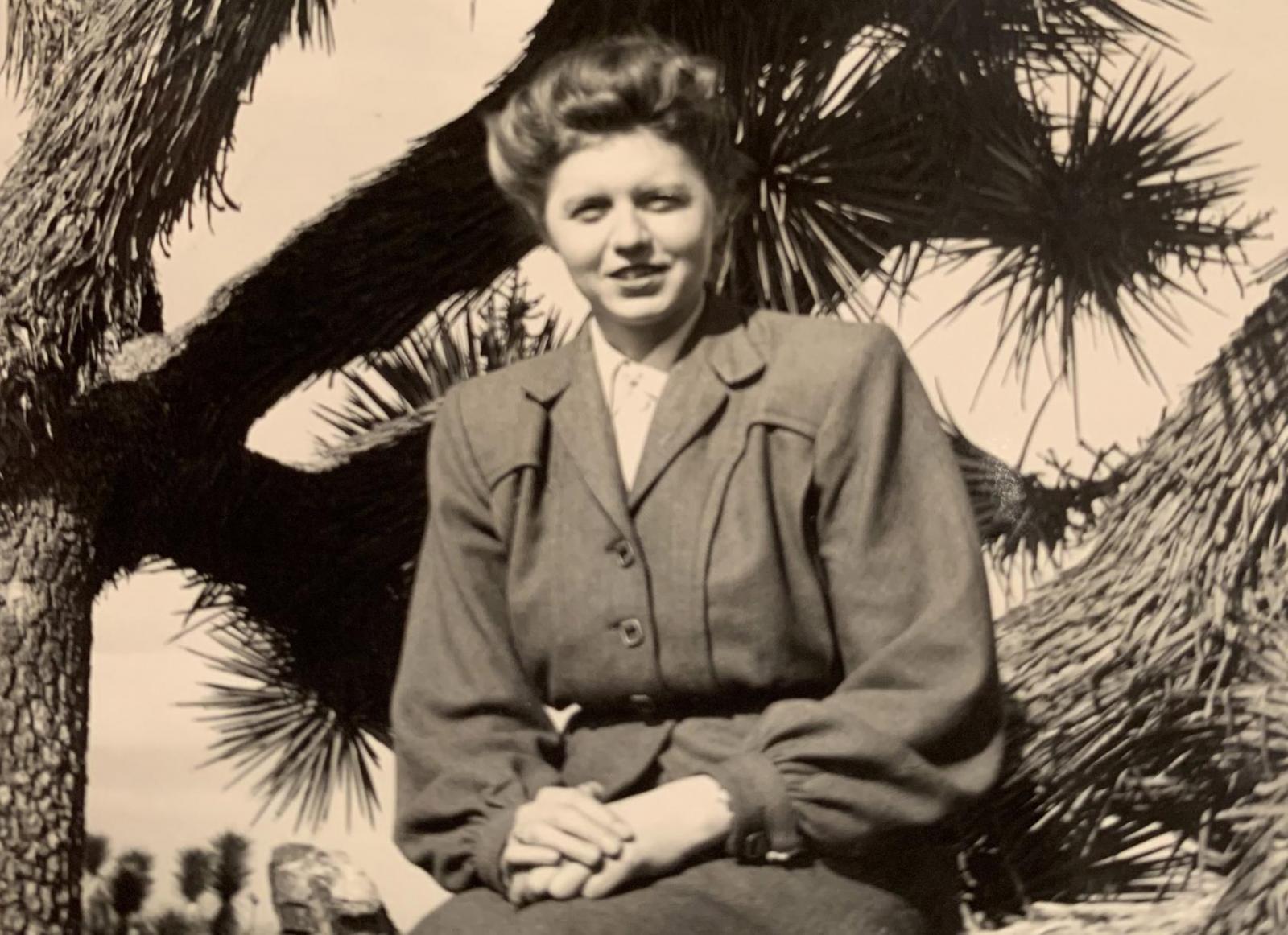 Barbara Low, Columbia X-ray crystallographer, in California circa 1947
