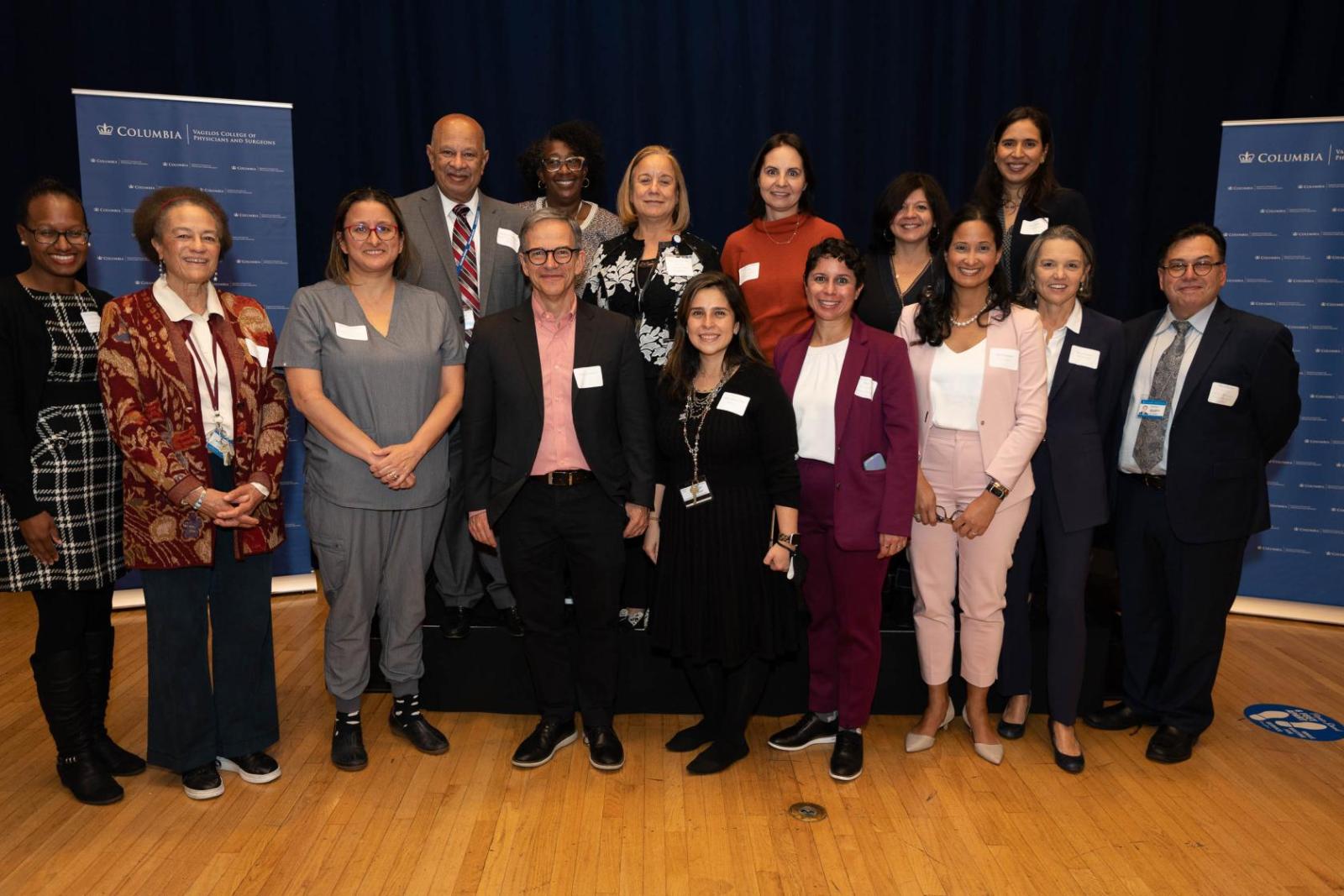 Top row, from left: Rafael A. Lantigua, Monica Lypson, Mercedes Martinez, Luz A. Matiz-Zanoni, Ileana Vargas, Ana Cepin Bottom row, from left: Cristina Fernandez, Anne Taylor, Hilda Elena Fernandez, Diego Jaramillo, Linda Aponte-Patel, Lucille (Lucy) Tor