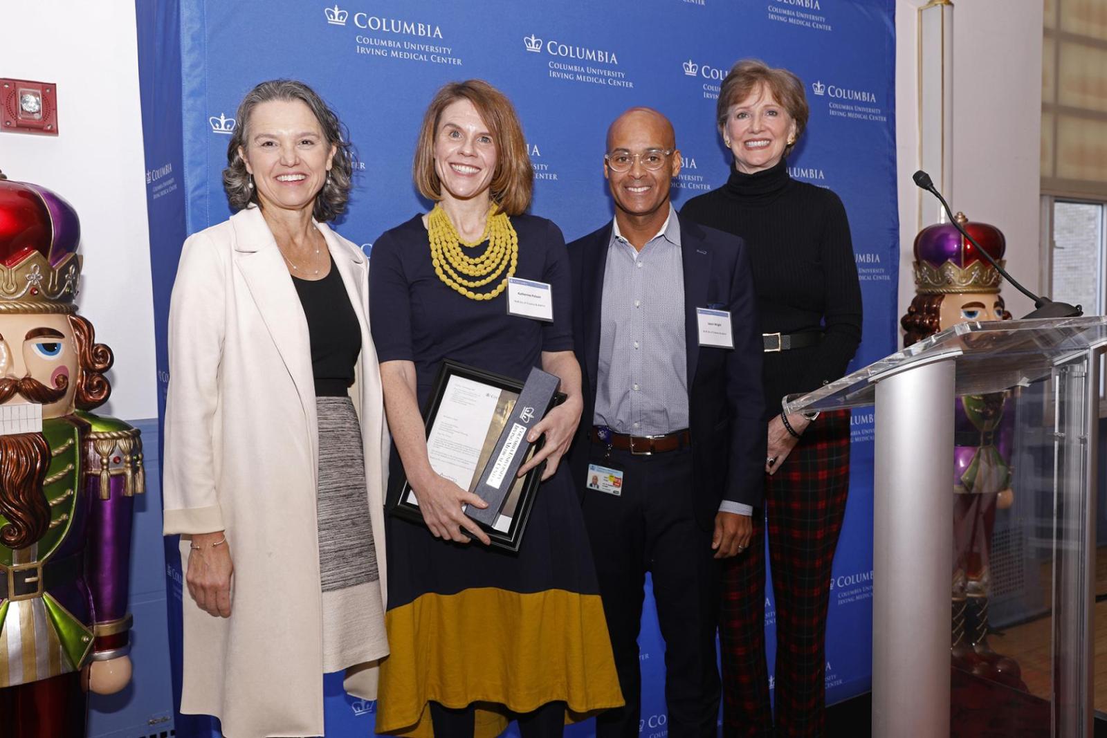 Katrina Armstrong, Kate Polson, Jason Wright, and Lorraine Frazier at the 2022 Baton Awards ceremony.