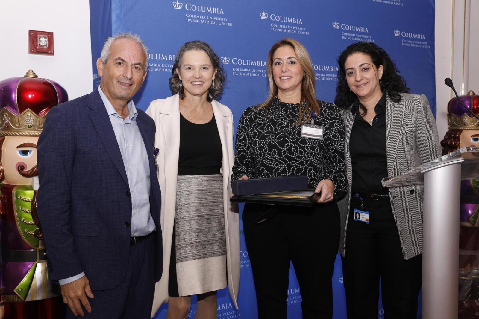 William Levine, Katrina Armstrong, Stephanie Blaney, and Rudi Ramadan at the 2022 Baton Awards ceremony.