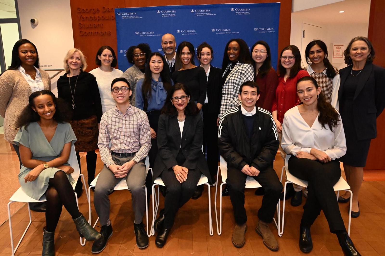 Minouche Shafik met with CUIMC students during her campus tour on Jan. 19.
