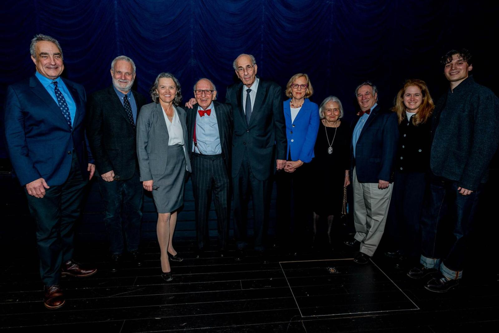 From left: Andrew Marks, Steven A. Siegelbaum, Katrina Armstrong, Eric Kandel, Richard Axel, Blair Simpson, Denise Kandel, Paul Kandel, Emily Kandel, Izak Sheinfield-Kandel