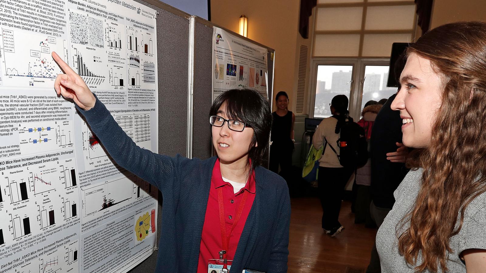 MD-PhD student Elizabeth Ha presents her research, "Adipocyte-Specific Tribbles1 Regulates Adiponectin Secretion and Plasma Lipids."