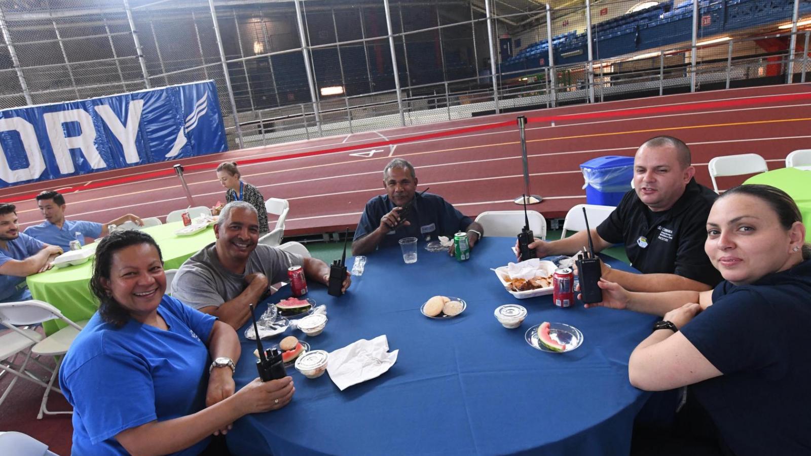 Employees enjoy CUIMC's 2019 Employee Appreciation Lunch at the Armory on July 30, 2019.