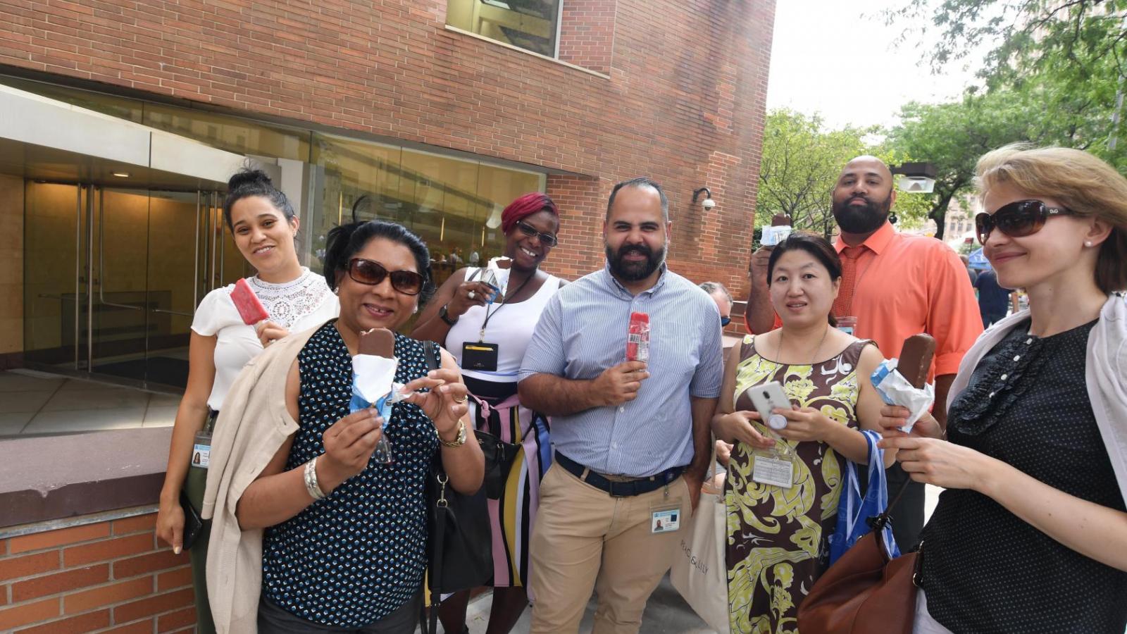 Employees enjoy CUIMC's 2019 Employee Appreciation Lunch at the Armory on July 30, 2019.