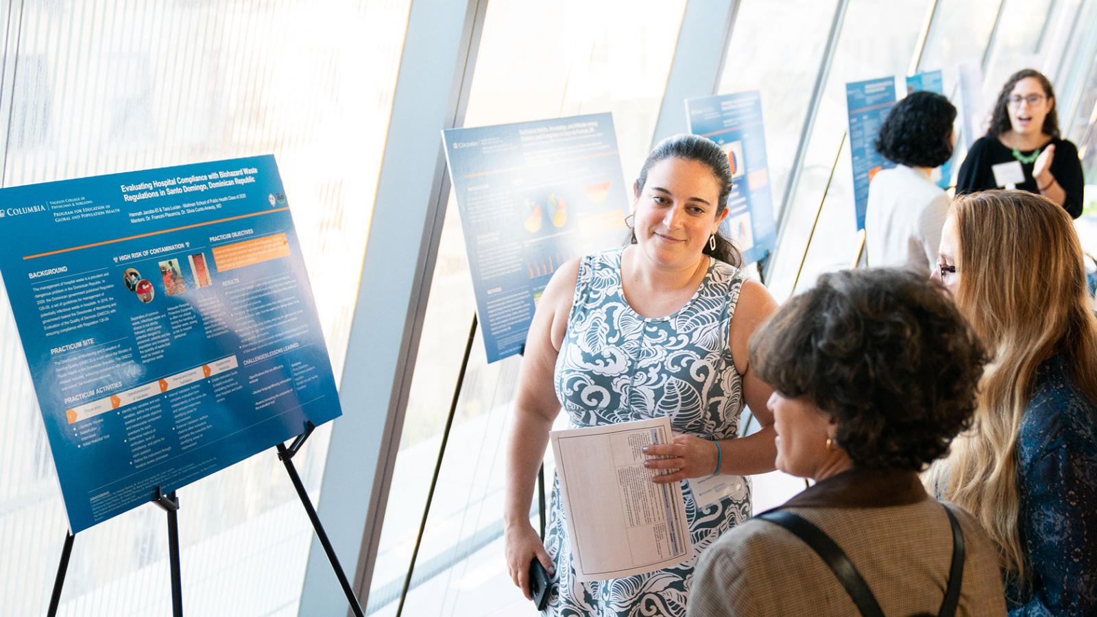 Columbia students present their global health research.