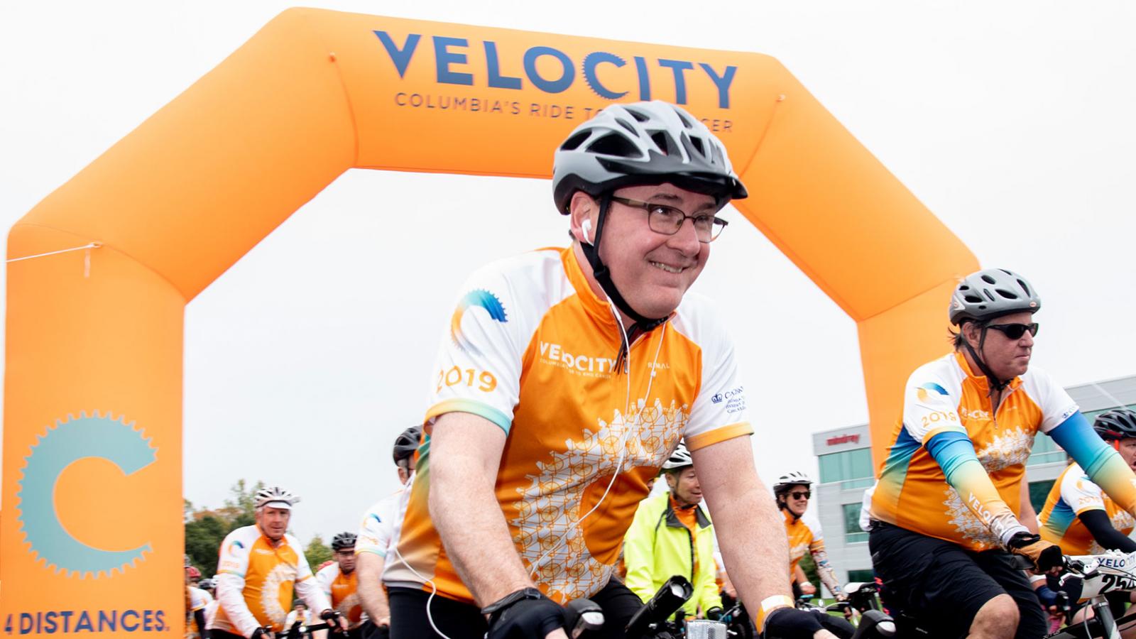 Columbia urologist James McKiernan rides Velocity to raise funds for cancer research.