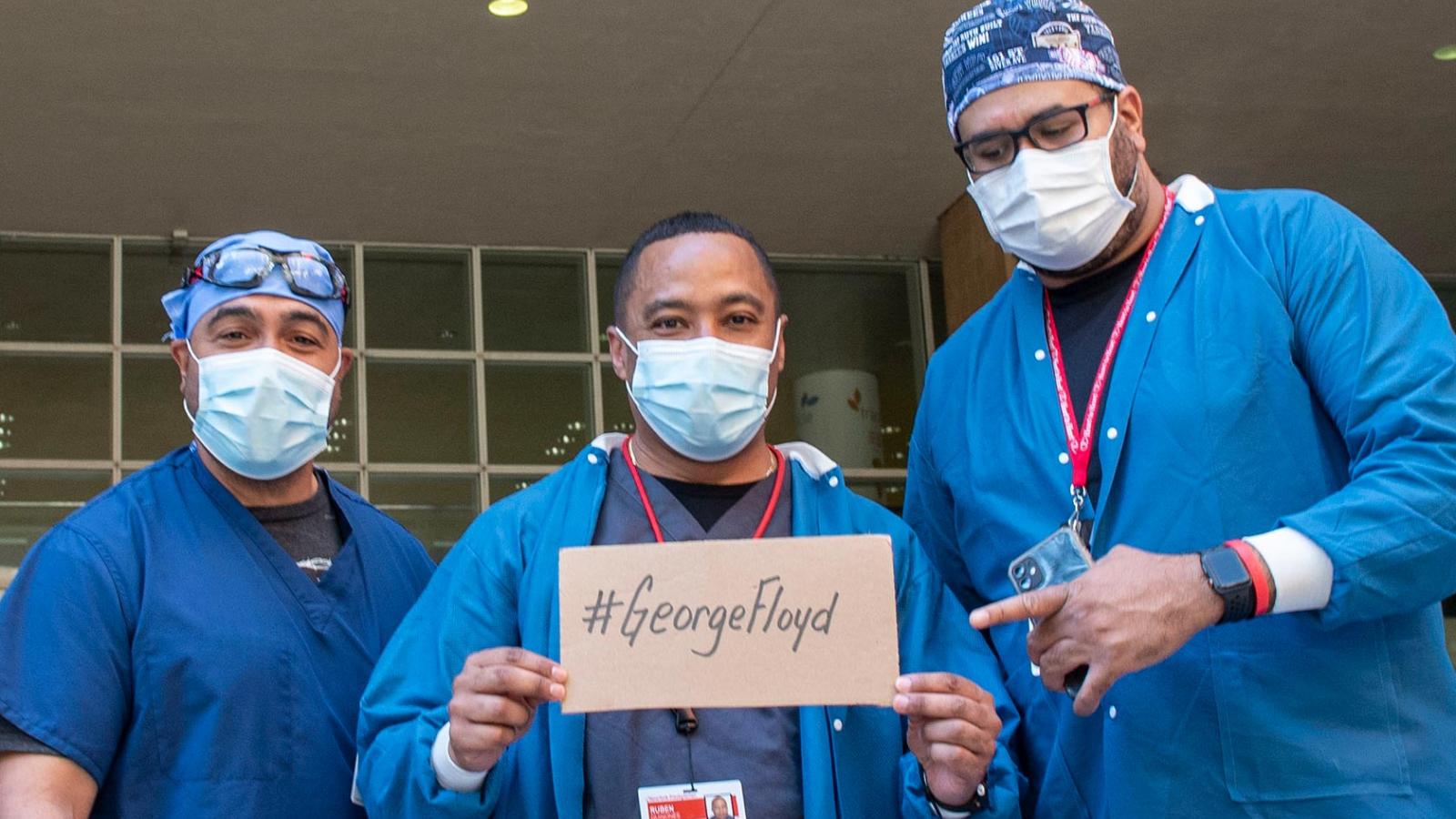 members of the CUIMC community joined with colleagues at NewYork-Presbyterian and Weill Cornell Medicine to observe 9 minutes of silence in a symbol of unity against racism and a shared commitment to making Black lives matter, here at Columbia and beyond.