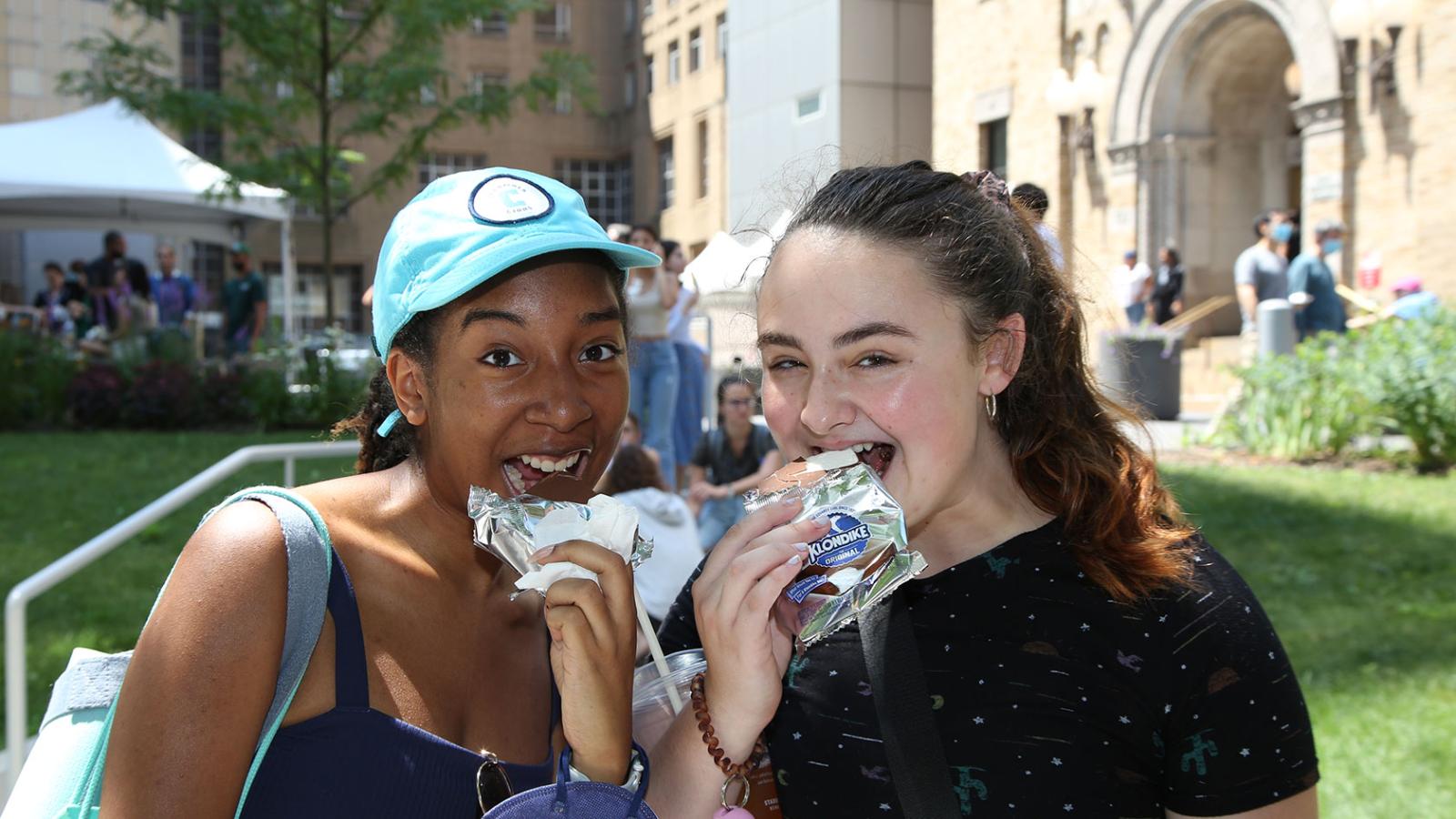 CUIMC employees at ice cream social