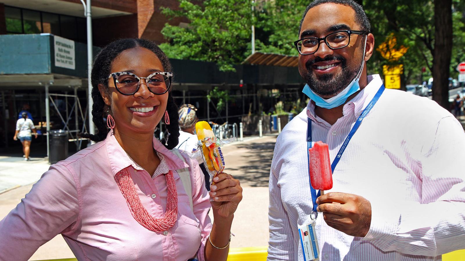 CUIMC employees at ice cream social