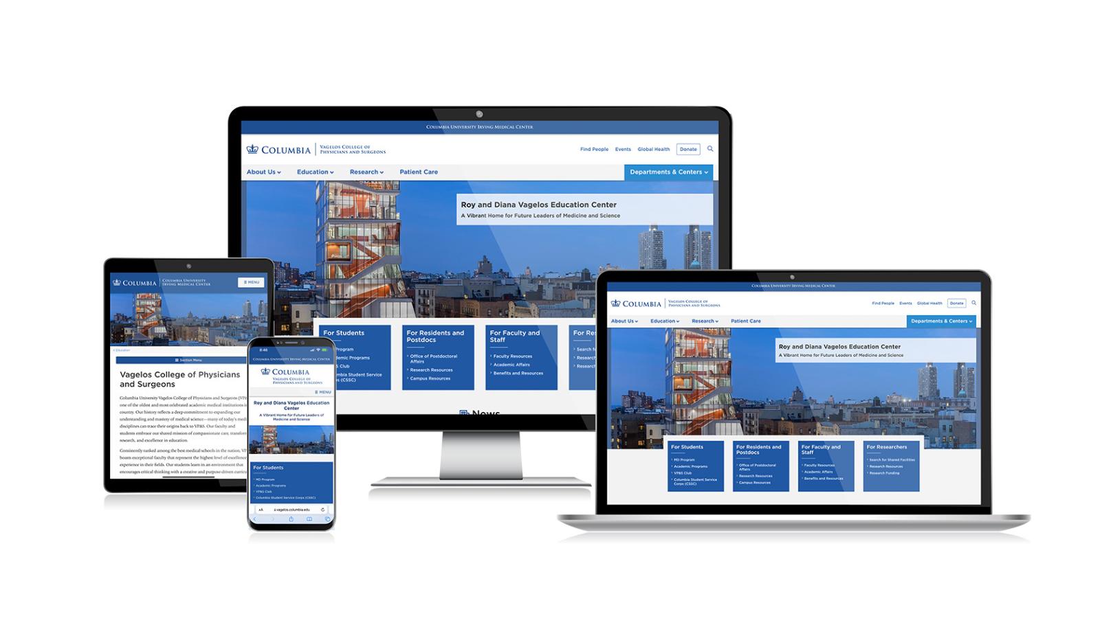 The VP&S site on multiple devices