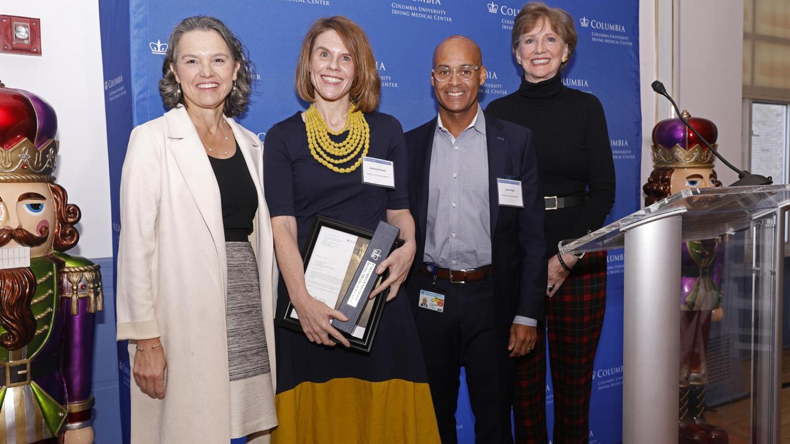 Katrina Armstrong, Kate Polson, Jason Wright, and Lorraine Frazier at the 2022 Baton Awards ceremony.