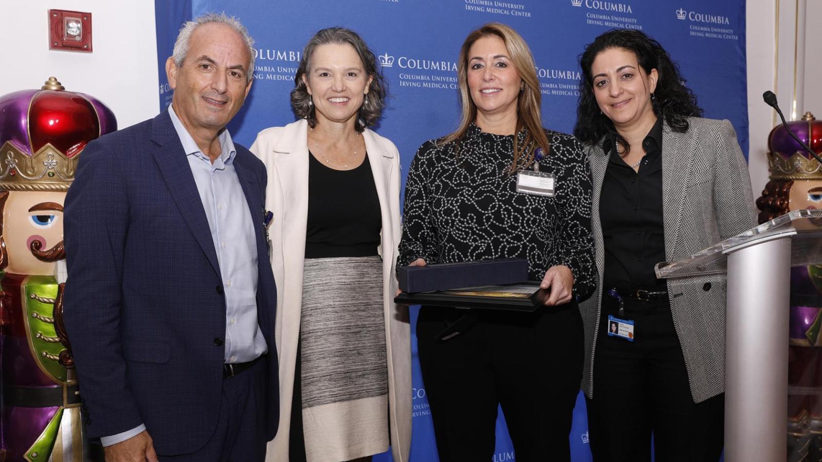 William Levine, Katrina Armstrong, Stephanie Blaney, and Rudi Ramadan at the 2022 Baton Awards ceremony.