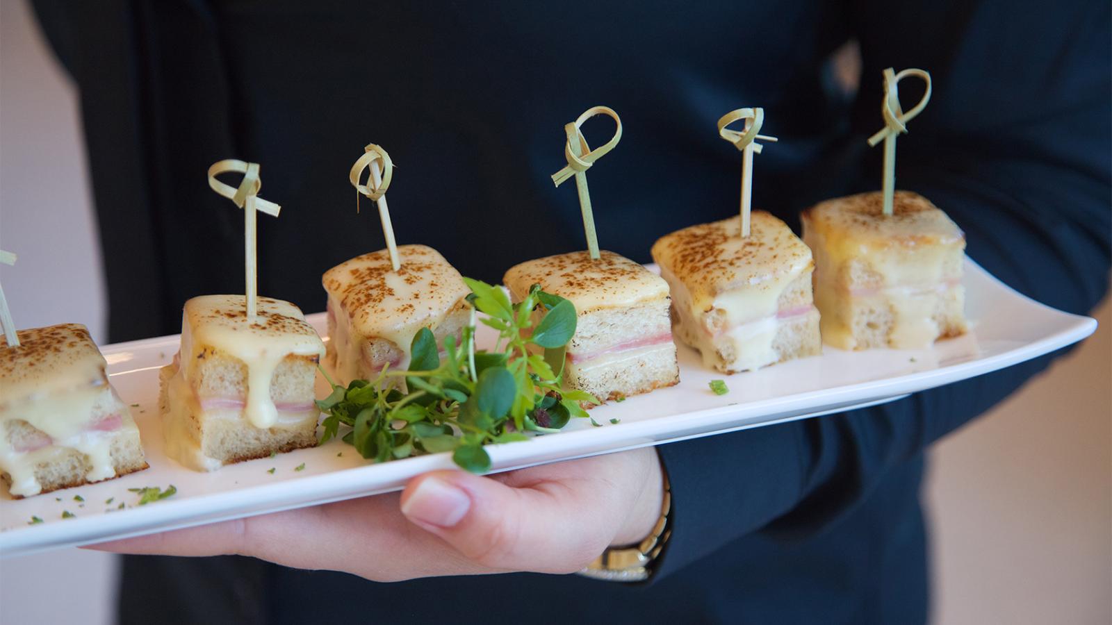 Croque monsieur sandwich hors d'oeuvres