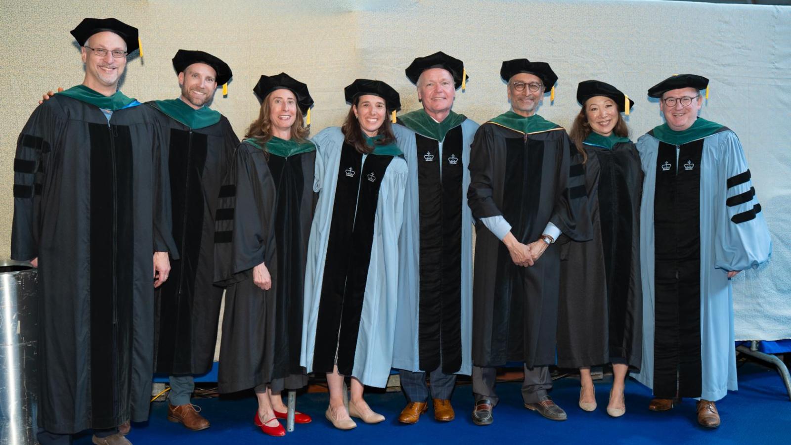 medical school faculty in academic robes at the VP&S graduation ceremony