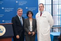 Nicole Lyn (center) with Lee Goldman, MD (left) and Lawrence Schwartz, MD (right)