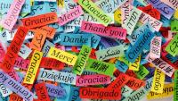 Stickies with thank you written in many different languages
