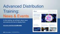 Advanced Distribution Training: News & Events