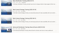 A list of training videos on the Web Services Stream channel