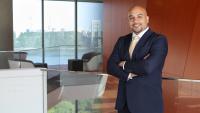 Executive director, Michael Alberto, in the Vagelos Education Center Building