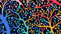 artist's illustration of the brain's neurons