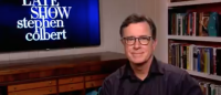 Stephen Colbert in home studio for #ThankYouFrontLine covid campaign