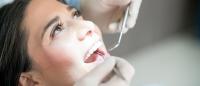 woman having dental exam