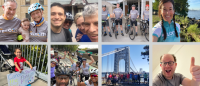 photo collage of Velocity 2021 participants cycling and walking