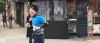 Columbia surgeon Tomoaki Kato running the 2021 NYC Marathon