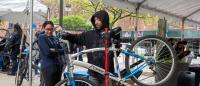 At the CUIMC Earth Day celebration, Innovation Bike Shop offered free bike tune-ups.