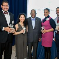 CUIMC faculty in an award ceremony