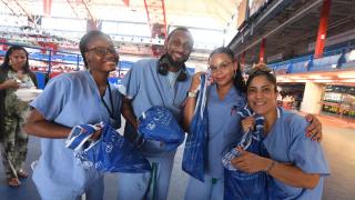 Employees enjoy CUIMC's 2019 Employee Appreciation Lunch at the Armory on July 30, 2019.