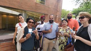 Employees enjoy CUIMC's 2019 Employee Appreciation Lunch at the Armory on July 30, 2019.