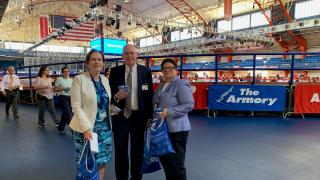 Senior leaders enjoy CUIMC's 2019 Employee Appreciation Lunch at the Armory on July 30, 2019.