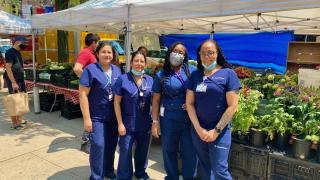 Staff at the 2021 ice cream social